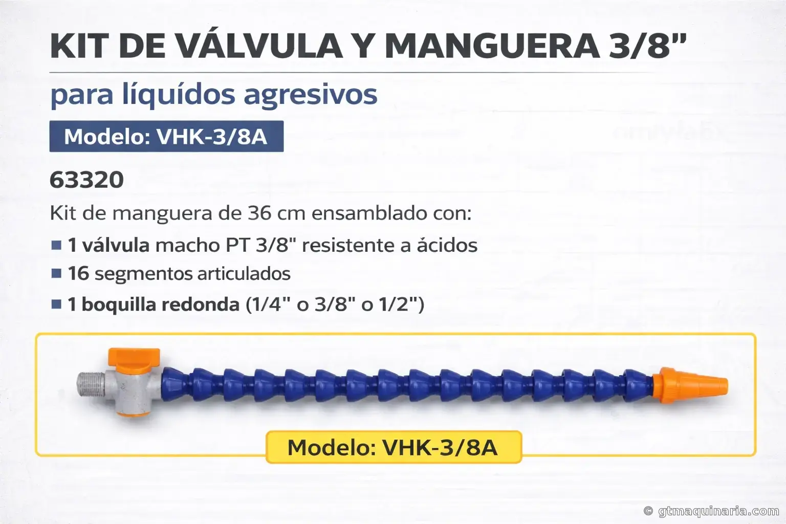 Kit Manguera Refrigerante VHK-3/8 NPT Sistema Modular CNC